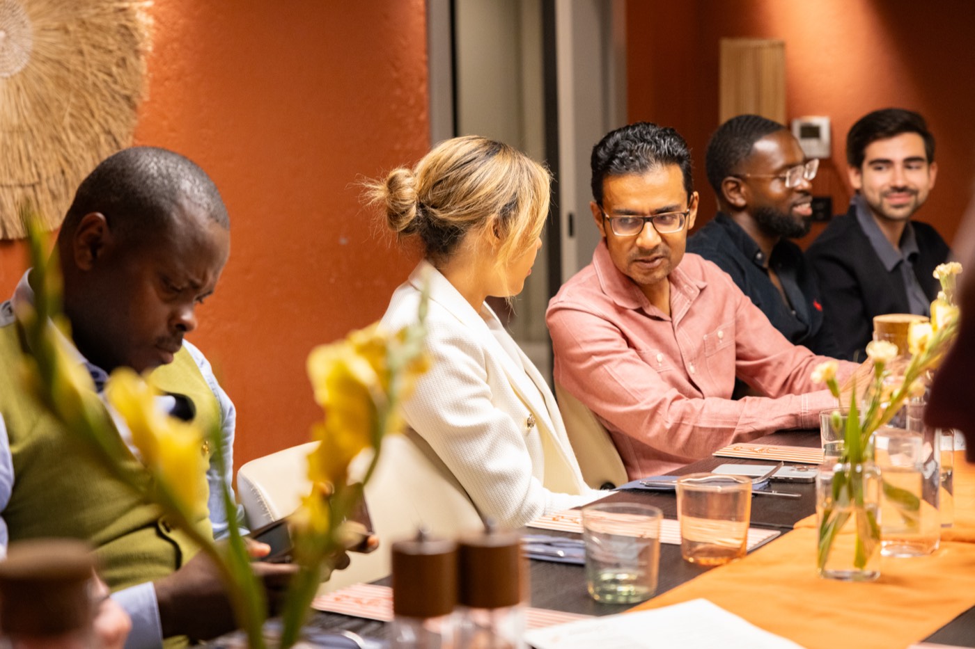 A small group of founders in conversation